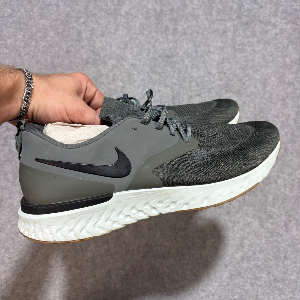 Nike Odyssey React Mens Running Shoes Olive Green Grey AH1015-300 Size 14